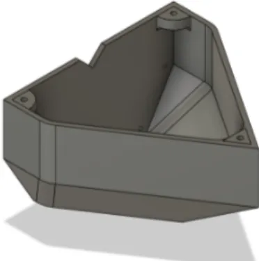 Figure 2-4: CAD rendering of hard-edged, baseline bow design