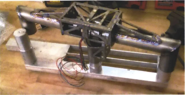 Figure  2-17:  The  robot's  titanium  sheet  metal  hip  shortly  after  being  welded
