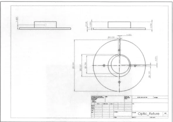 Figure  5-9:  Drawing  for  the  prototype  design  of the  optic  fixture.