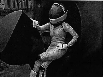 Figure  3. Dava Newman's  novel pressurized  space  suit &#34;The  Bio-Suit&#34; which utilizes Arthur Iberall's  Lines of Non-Extension.