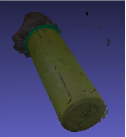 Figure 3-8: Mesh prior to noise removal. Notice the small clusters in the upper right quadrant of the figure.