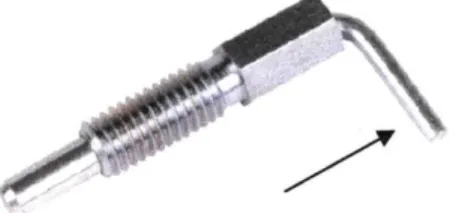Figure 3.4: Axial  L-shaped  spring plunger used  in new joint design.