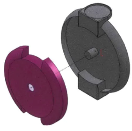 Figure 4.1:  Exploded view of weight optimized joint.