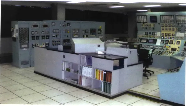 Figure  1:  Shelves  of emergency  procedures  at Chattanooga  nuclear power plant  simulator.
