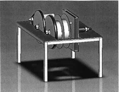 Figure  2-2:  A  CAD  drawing  of the  winch  on  its stand.