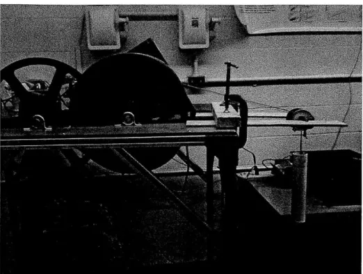 Figure  2-3:  A  photograph  of  the winch  in  its  stand,  connected  to  the  computer  and ready  for  operation