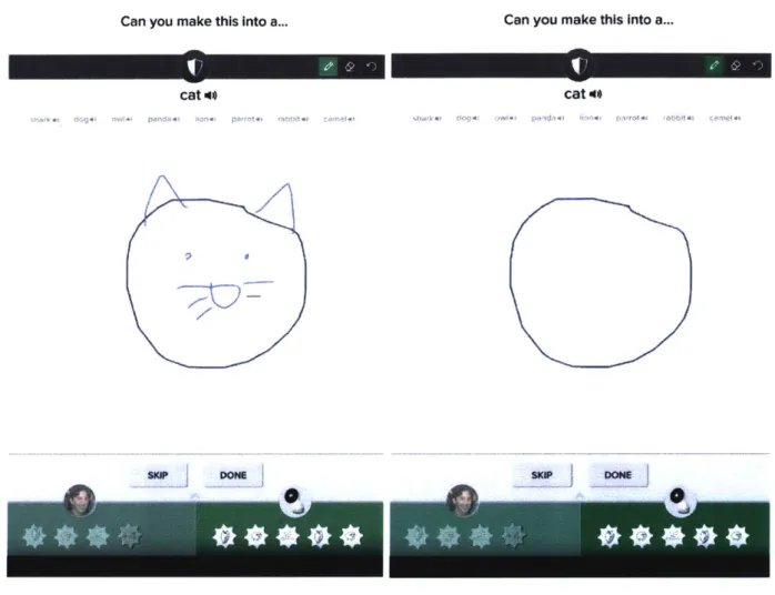 Figure 11.  Early stage tablet interface design of the Magic  Draw game