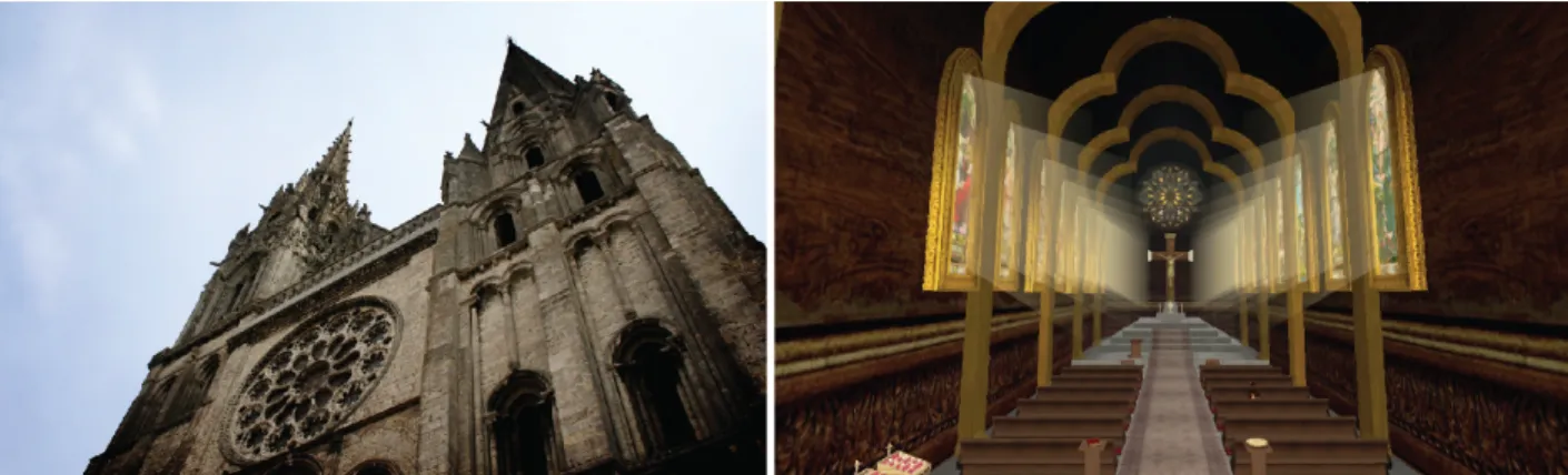 Figure 3 . 2 : Left: Photo of a cathedral, courtesy of flickr user glynnis. Right: