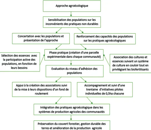 Figure 2 : schéma conceptuel de l’approche agroécologique vulgarisée dans les communautés cibles