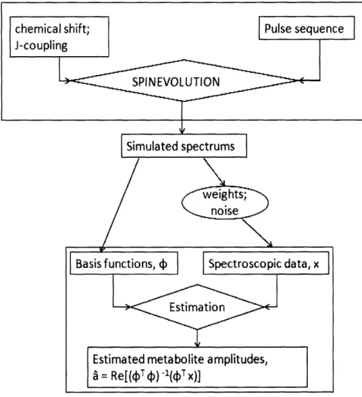 Figure  22.  The  set-up and solution  of the  estimation  problem  from  simulated  spectra