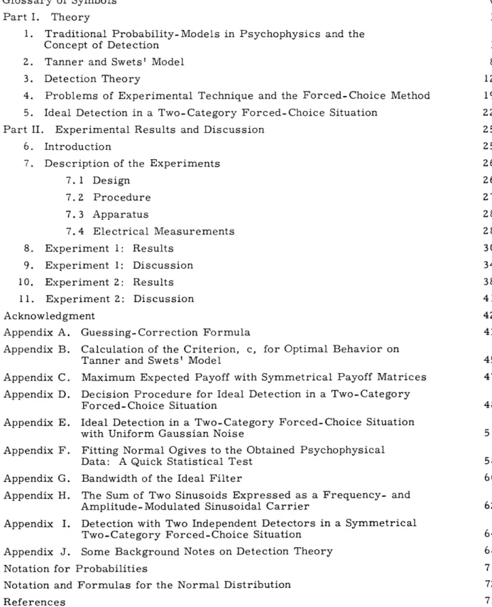 TABLE  OF  CONTENTS Glossary  of  Symbols