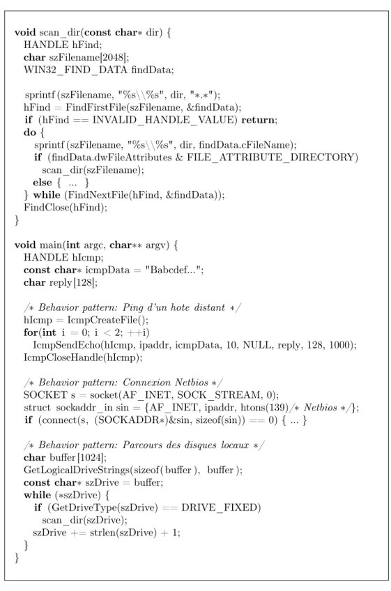 Figure 4.1: Extrait du code du ver Allaple.a.