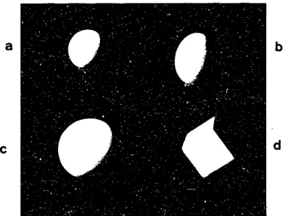 Figure  4.1.  The  collection  of  wooden  objects  used  in  the  experiment:  a)  the  sphere,  b)  the  egg, c)  the  knob,  d)  the  pyramid.