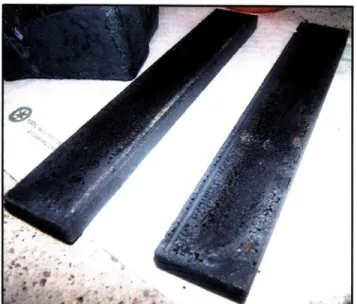 Fig  17 Steel  mold  bars after  exposure  to high temperatures  in oxidizing kiln environment 3.2  Tool  Steel  Foil