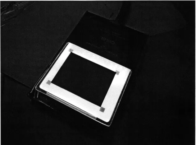 Figure  3.5: The backlight used  in the manufacturing  floor. The metal blocks the light and looks black under a microscope.