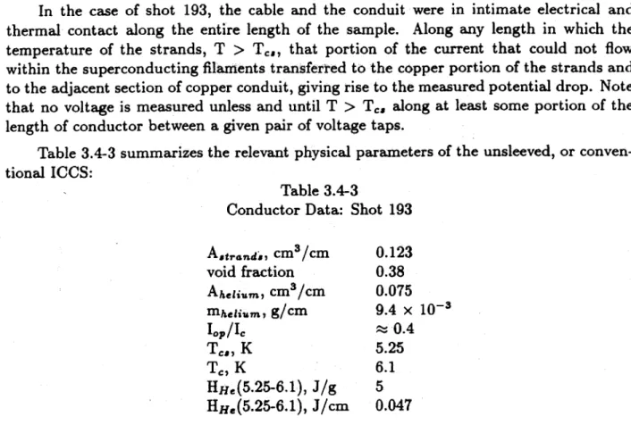 Table  3.4-3  summarizes  the  relevant  physical  parameters  of the  unsleeved,  or  conven- conven-tional  ICCS: