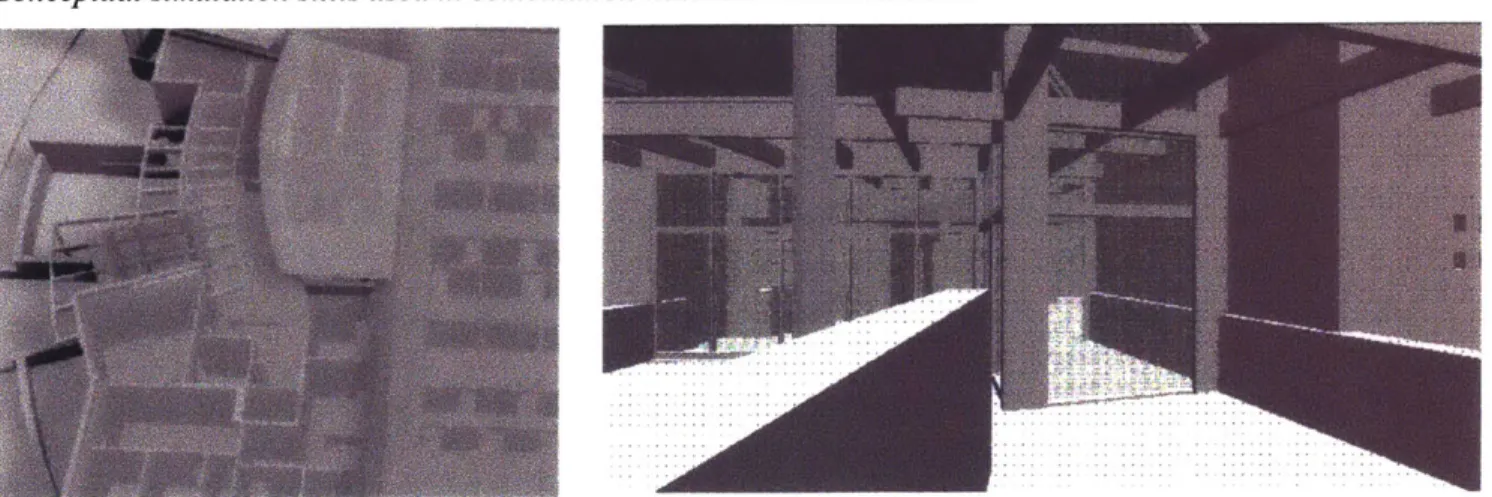 Fig.  6.5.  Conceptual  simulation still Fig. 6.6.  Screen capture of real-time  simulation (Front entry)