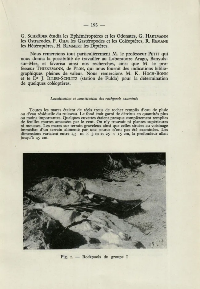 Fig.  1.  —  Rockpools  du  groupe  I 