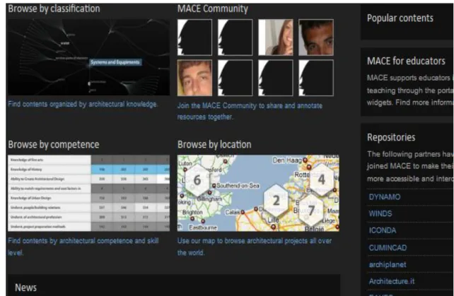 Figure 2 : organisation des ressources sur MACE 49 . 