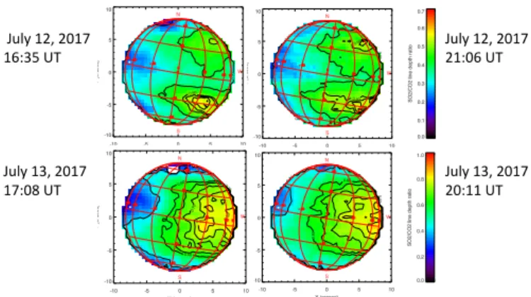 Fig. 8. Summation of all longitudes observed by TEXES over the 2012–