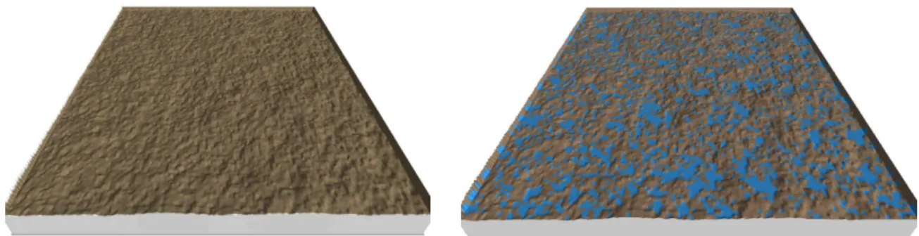 Figure 3.  Surface microtopography before and after puddle filling.