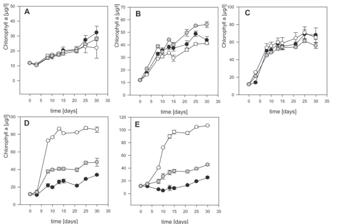 Figure 1.Ochromonas minima population growth timeseries 