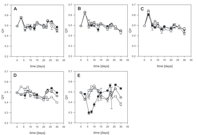 Figure 2.Ochromonas minima Quantum Yield (QY) timeseries 