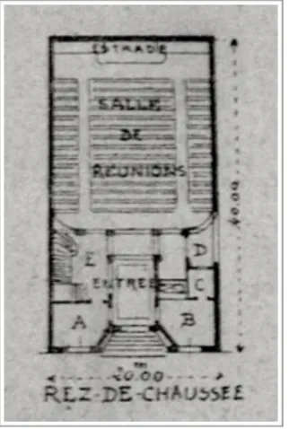 Illustration II-11 : Projet du foyer des Sourds de Paris   Source : Statuts du Foyer des Sourds-Muets, 1918.