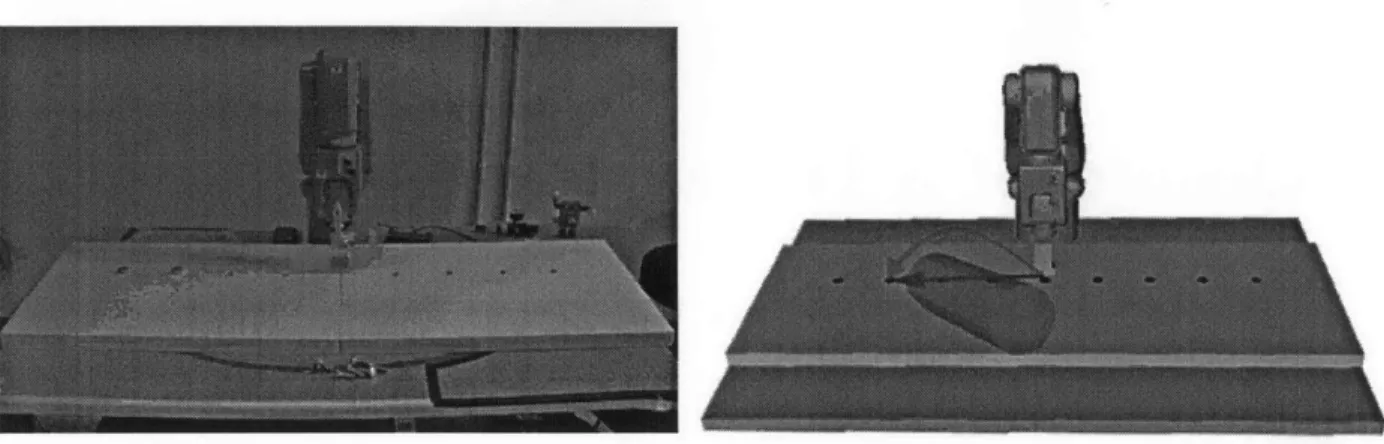 Figure  3-1:  Illustration  of Human-Aware  Motion  Planning.  The  left  panel  depicts  a shared  workspace  in  which  a  human  and  robot  are  working  on  placing  and  sealing screws,  respectively