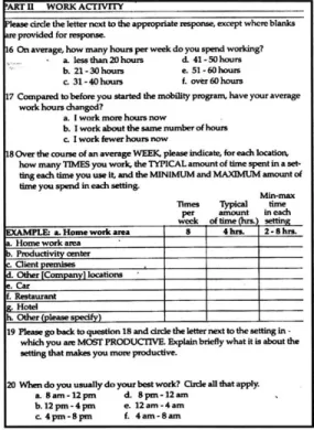 Fig. 3.1.  Sample  Employee Survey  Questionnaire.