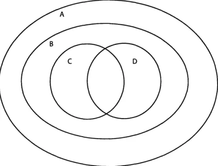 Figure  2-1:  Illustration  of  metabolite  compartmentalization  in  terms  of  set  theory.