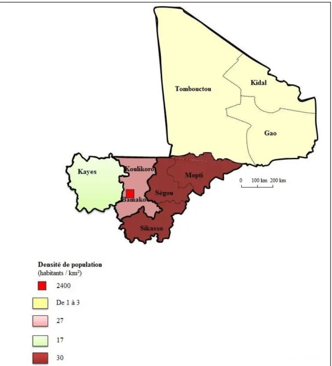 Figure 3 : Répartition de la population selon les régions 