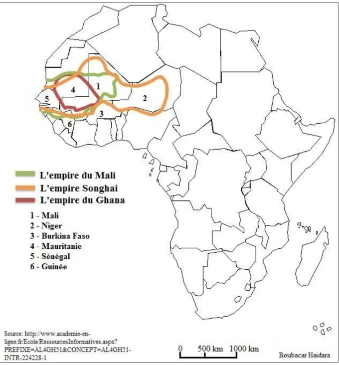 Figure 9 : Les empires du Soudan Occidental 