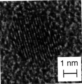 Figure 2.2  High Resolution  Transmission Electron  Microscope  image of PLA-SSE Si nanocrystal  collected  on C-formvar  coated  TEM grid