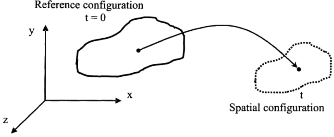 Figure  2-1:  Reference,  spatial  and  mesh  configurations