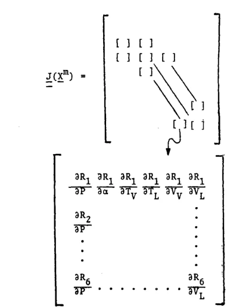 Figure  3.3  Structure  of Jacobian  Supermatrix