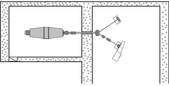 Figure 2.1 Schematic of the LABA accelerator and the radiation vault.