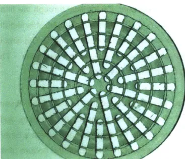 Figure 2.8:  The filter support keeps the filter in close contact with the scaffold and allows flow to pass through  unobstructed