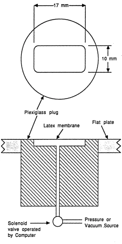 Figure  2.3:  Schematic  of the  membrane  used  to  generate  localized  disturbances  in  the boundary  layer.