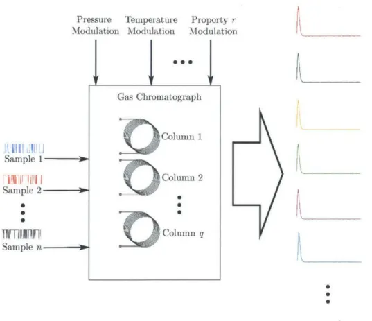 Figure  15.  Multiplexing  possibilities.  Each  sample  is  injected  according  to  its  own, independent  binary  sequence.