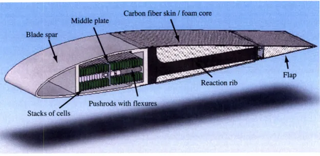 Figure  1-10:  Section  of the  morphing  blade  actuator  proposed  in  this  thesis.