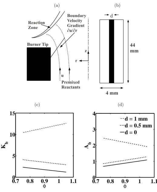 Figure 1-2: (a) Schematic diagram of boundary velocity gradient at the burner exit;
