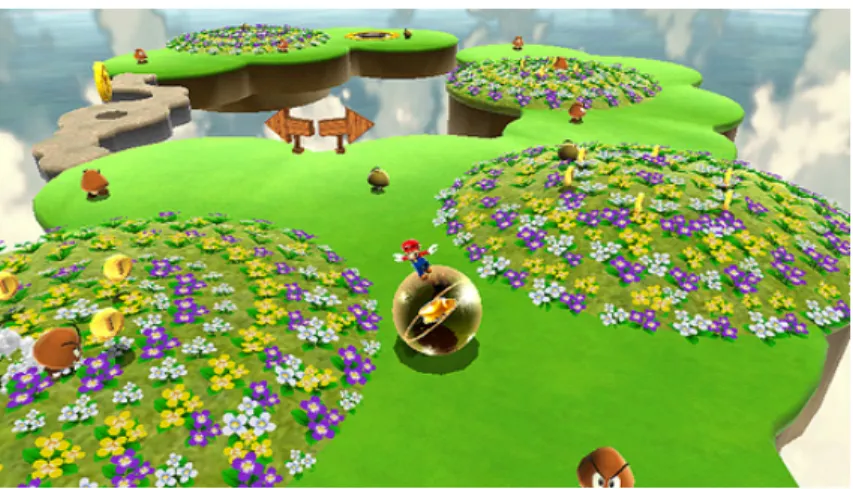 Figure 1.1: Marble level in Mario Galaxy( c Nintendo)