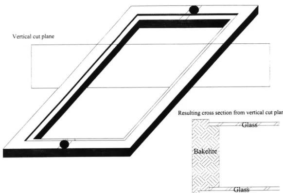Figure  4.3  Schematic  of the  third  generation  reactor  top.  Fabricated  from  Bakelite  composite  and  Pyrex glass  plates.