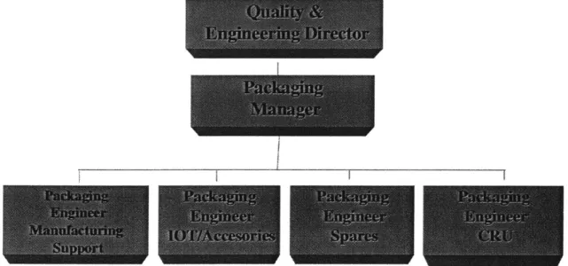 Fig.  1- 9 Organization  Chart of Packaging Group at Mexico