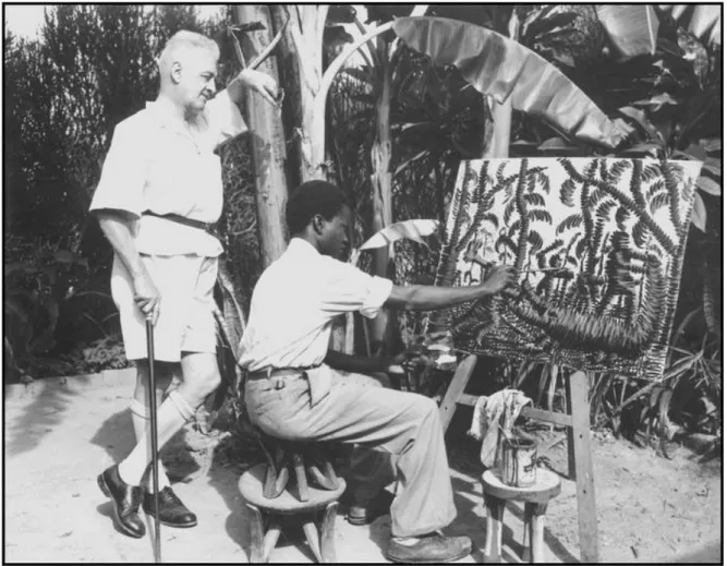 Fig. 8- Pierre Romain-Desfossés en compagnie de son élève, Mwenze Kibwanga, novembre 1950,  Elisabethville (actuelle Lubumbashi) -République Démocratique du Congo 