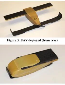 Figure 3: UAV deployed (from rear) 