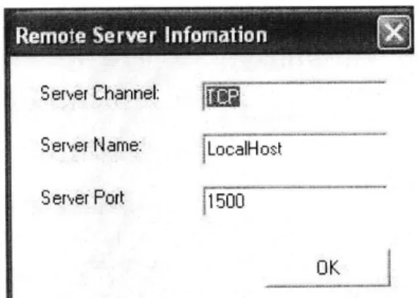 Figure 8:  The  server  and  client  applications  communicate  through the  same  port,  which can  be configured by the  user.