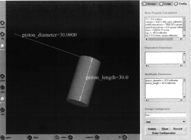 Figure 3.14 Recalling  a Design Configuration