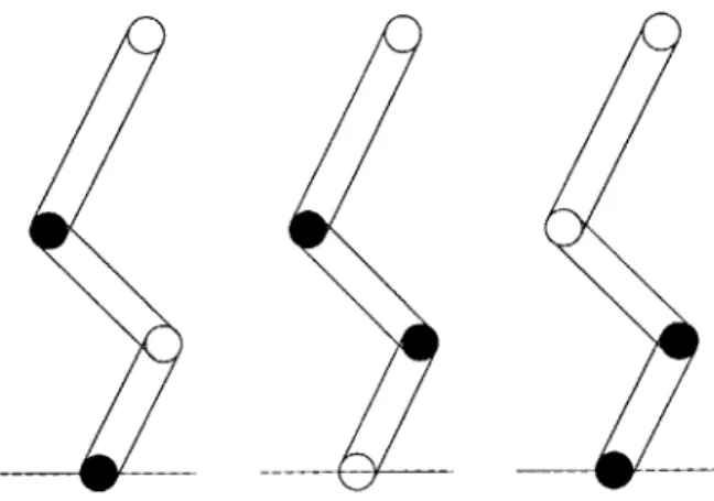 Figure  4-7:  Three  possible  actuation  configuration  for  a planar  three-link  robot  arm.